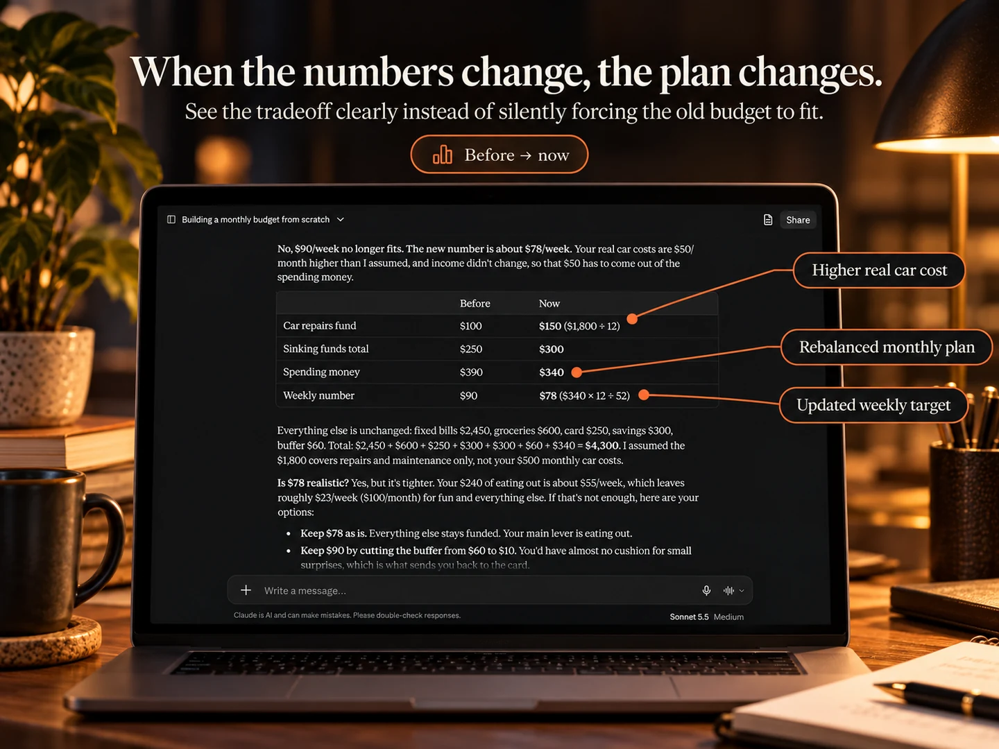 Budget Plan Agent budgeting workflow preview